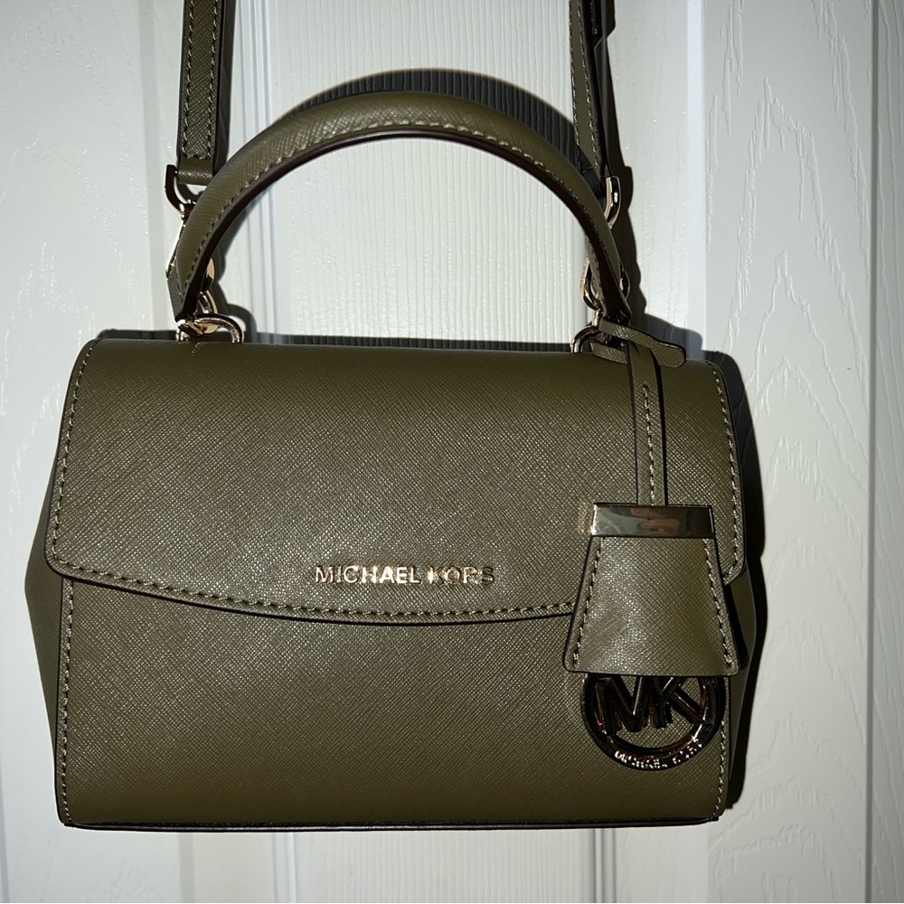 Michael Kors OLIVE Ava Extra Small Saffiano Leather Crossbody Bag
